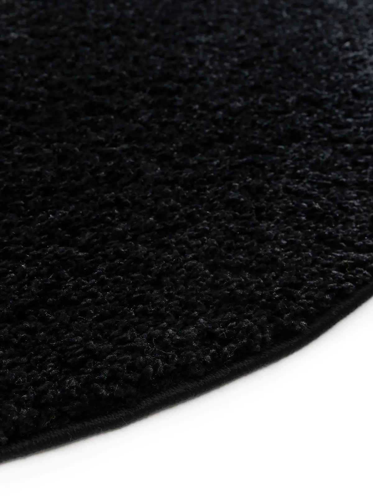 Black Mystic Round Shag Rug