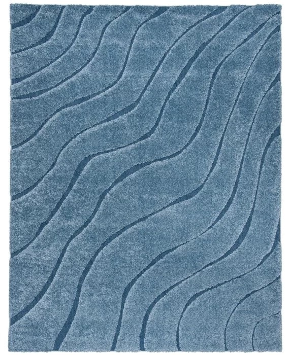 Blue Wave Solid Shag Rug