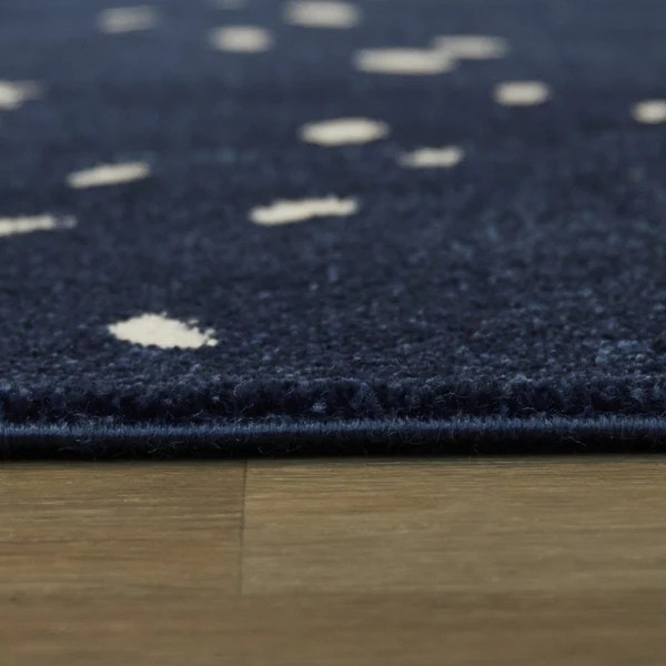 Galaxy Stars Kids Handmade Rug For Playroom, Nursery