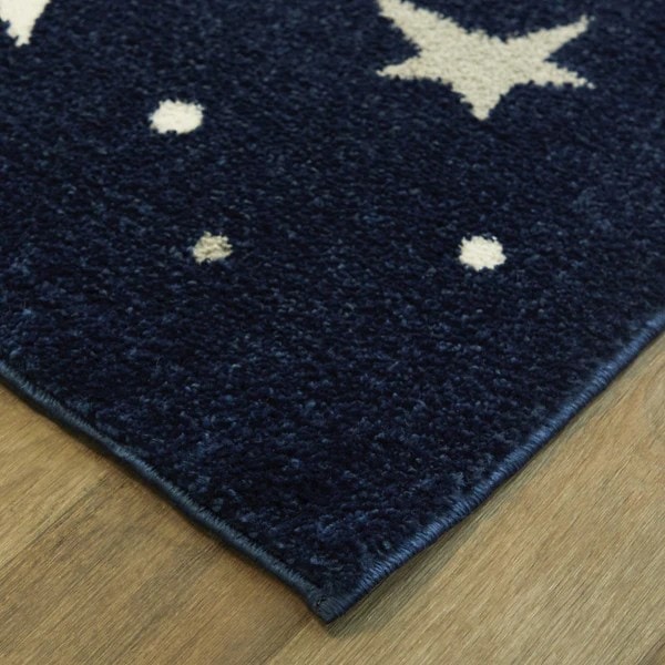 Galaxy Stars Kids Handmade Rug For Playroom, Nursery