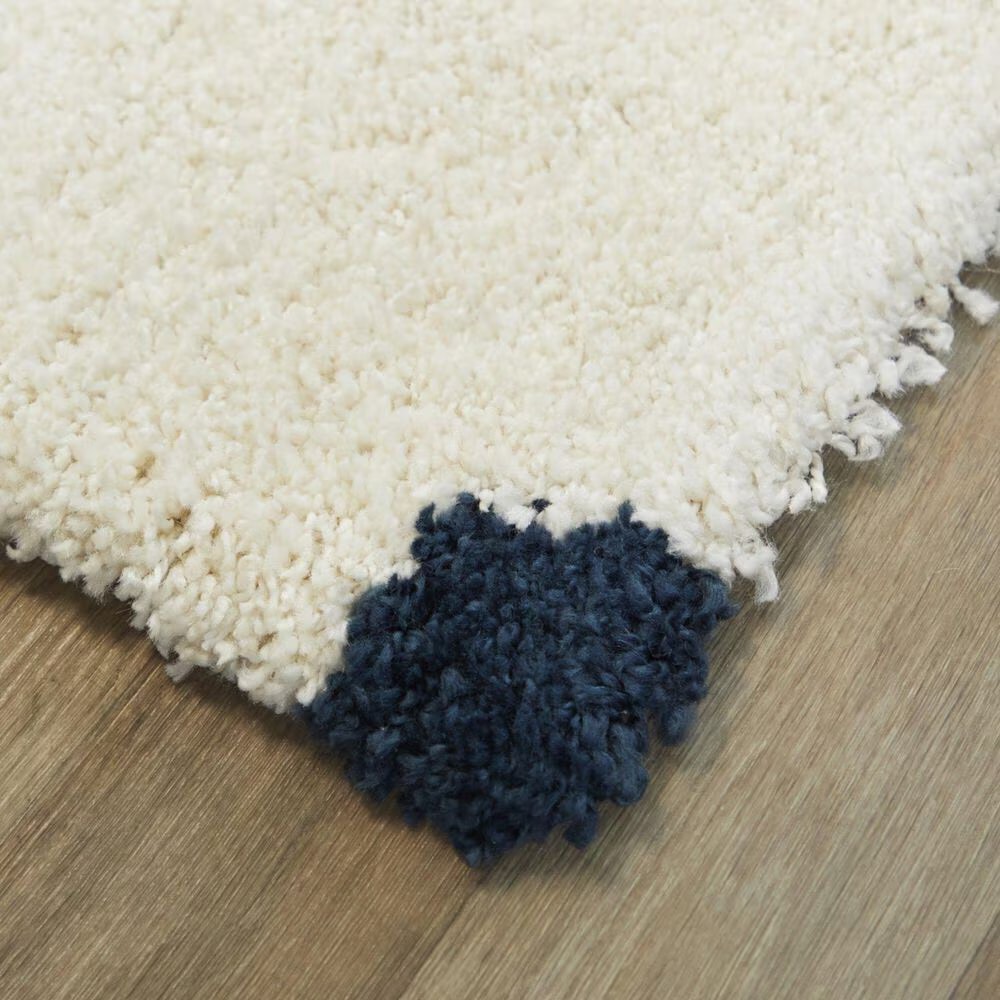 Blue Coudscape Kids Shag Area Rug