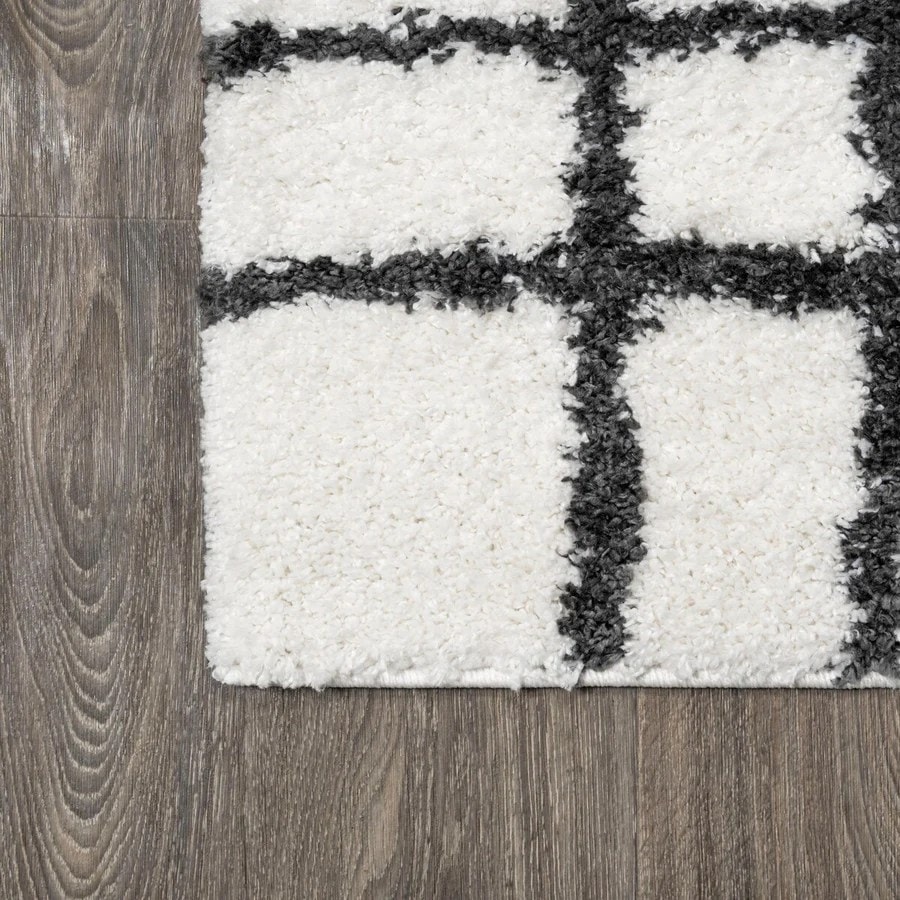 Carmor Grid Shag Handmade Rug