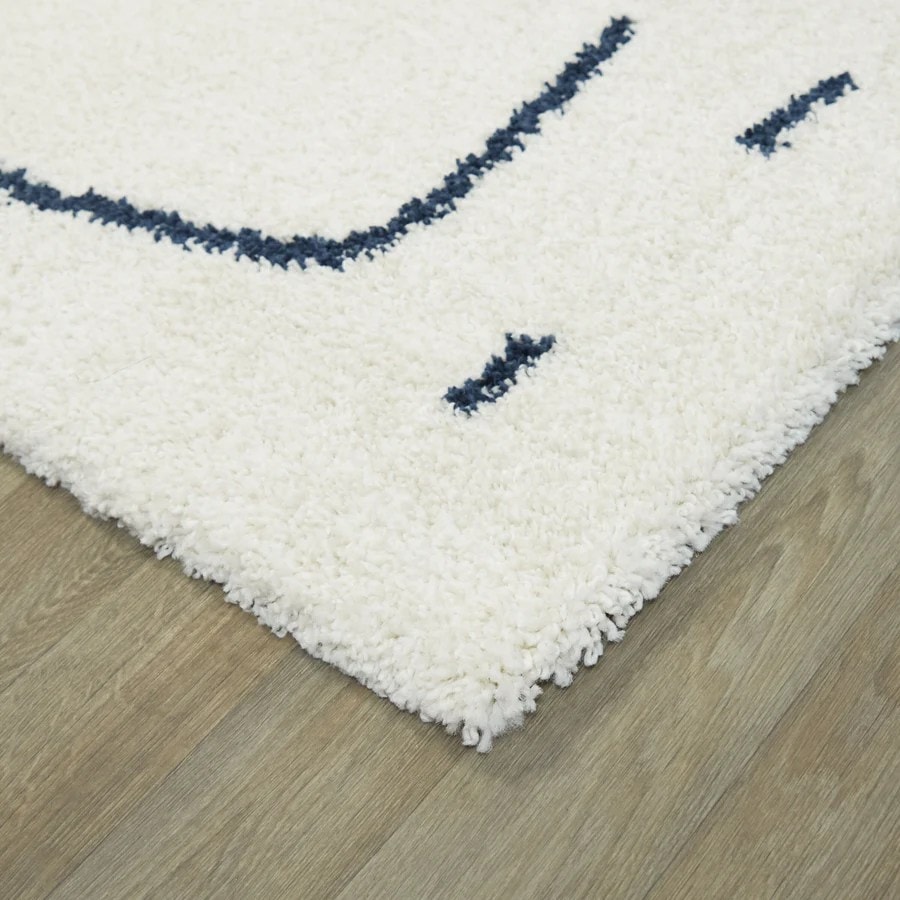 Albert White Shag Area Rug
