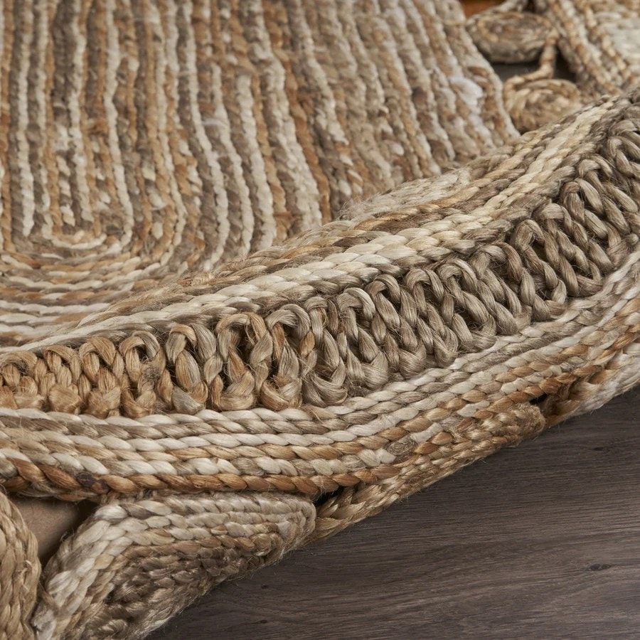 Boho Dazzle Handwoven Natural Jute Rug