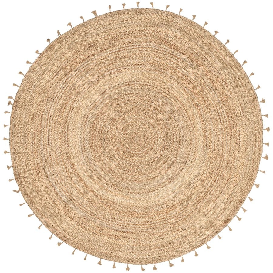 Boho Radiance Handmade Natural Jute Round Rug